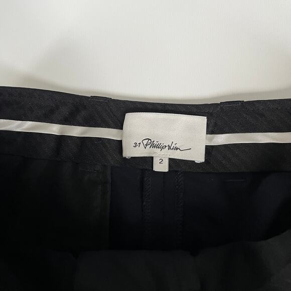 3.1 Phillip Lim Womens Mid-Rise Split Hem Jogger Pants Black Navy Size 2 - Picture 6 of 13